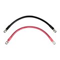 Remington Industries Marine Battery Cable Set, 4 AWG Gauge, Tinned Copper w/ Black & Red PVC, 12" Length, 5/16" Lugs 4-5MBCSET12